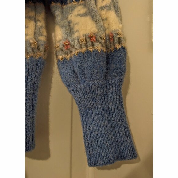Vintage 1988 Moussie for Susan Bristol Girls Shetland Wool & Angora Sweater - Picture 6 of 11